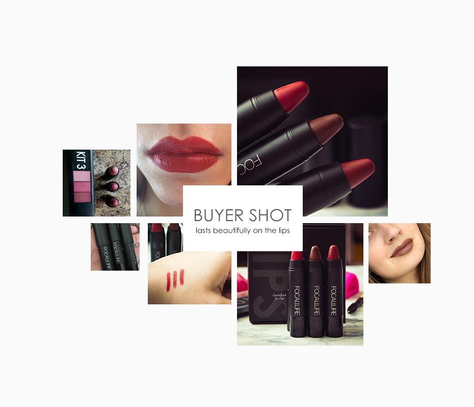 Focallure WaterProof Matt Lipstick (Pack of 3)