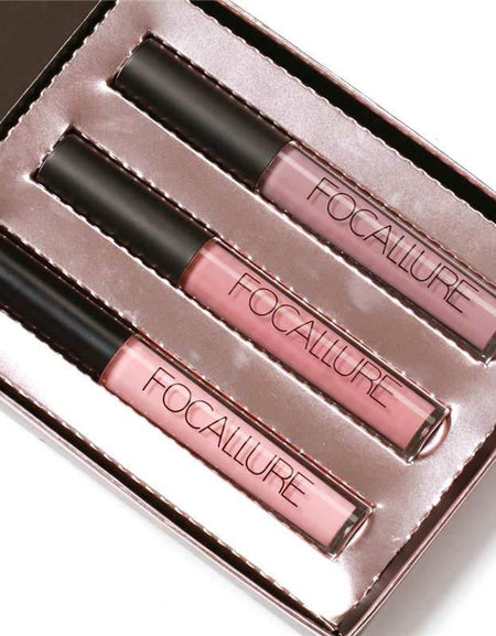 Focallure Waterproof Matte Liquid Lipstick (Pack of 3)