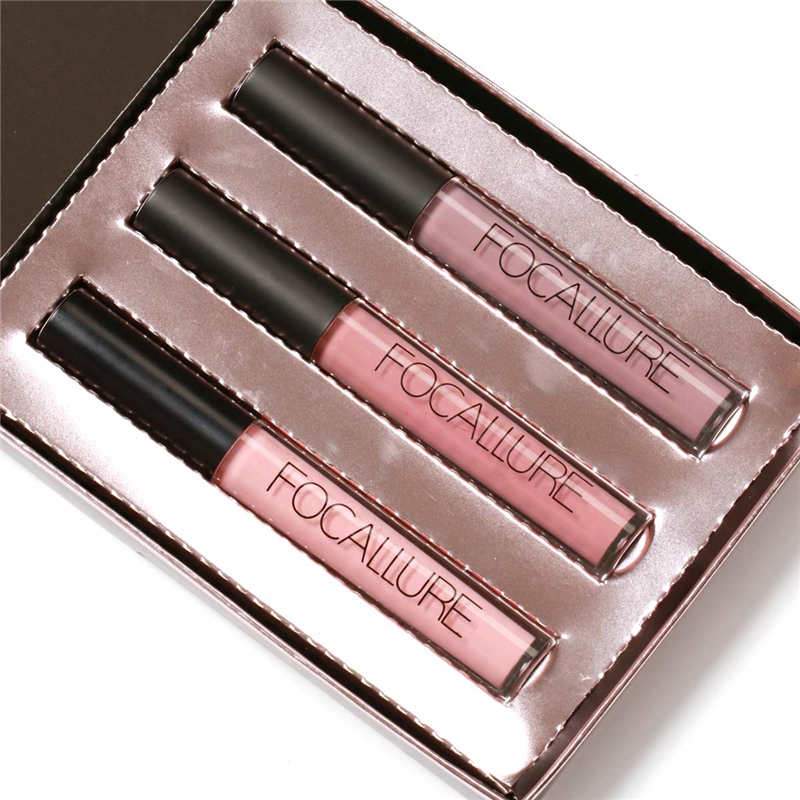 Focallure Waterproof Matte Liquid Lipstick (Pack of 3)
