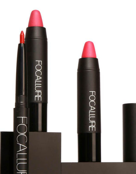 Focallure Waterproof Matte Lip Crayon + Lip Pencil (No.10)