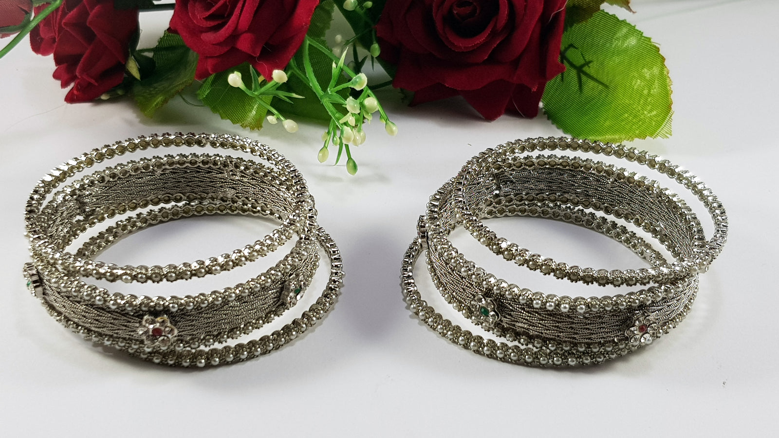3 Piece Kundan Bangles