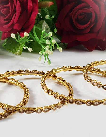 Thin Kundan Bangles