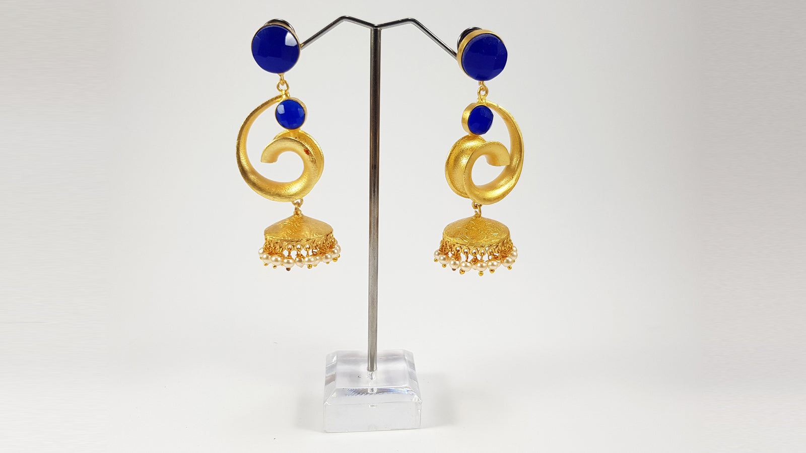 Blue Jhumki Tops