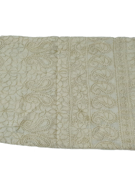 Pure Silk Chikankari Shirt - Offwhite