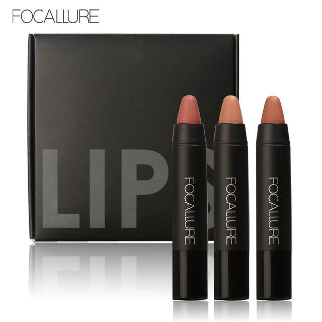 Focallure WaterProof Matt Lipstick (Pack of 3)