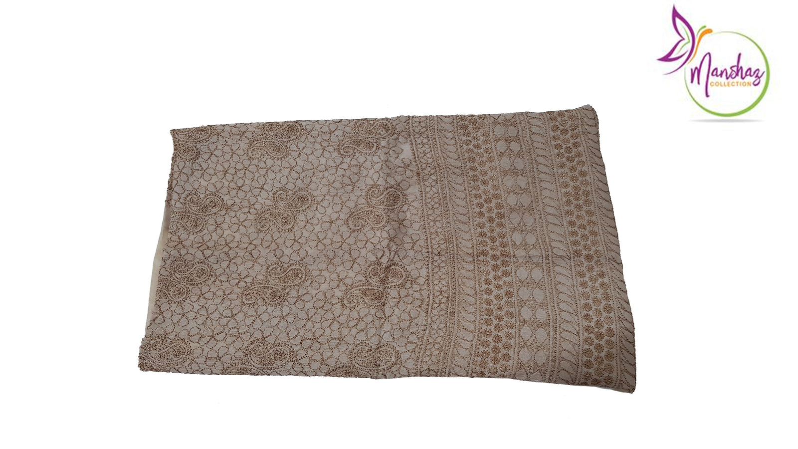 Pure Silk Chikankari Shirt - Coffee