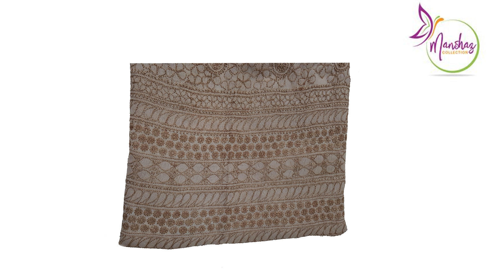 Pure Silk Chikankari Shirt - Coffee
