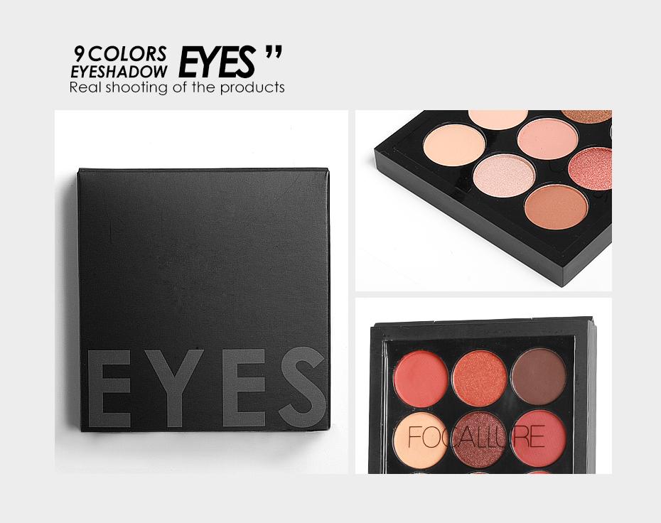Focallure 9 Colors Earthtone Eye Shadow
