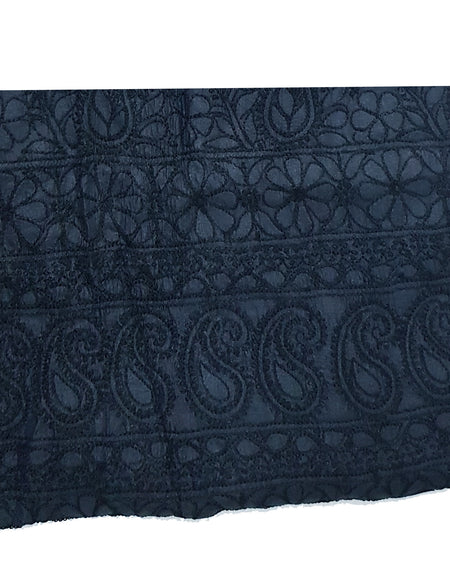 Pure Silk Chikankari Shirt - Black