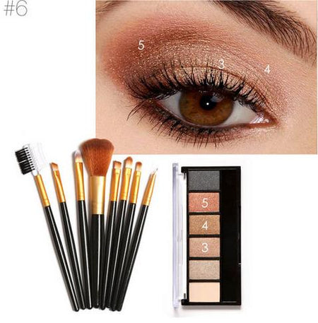 Focallure 6 Colrs Eye Shadow & Brushes