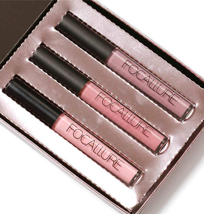 Focallure Waterproof Matte Liquid Lipstick (Pack of 3)