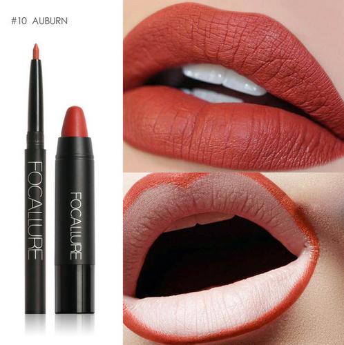 Focallure Waterproof Matte Lip Crayon + Lip Pencil (No.10)