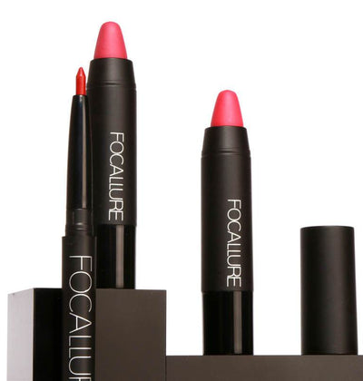Focallure Waterproof Matte Lip Crayon + Lip Pencil (No.10)