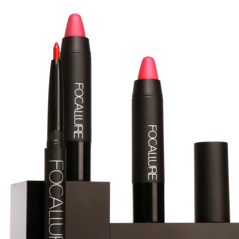 Focallure Waterproof Matte Lip Crayon + Lip Pencil (No.10)