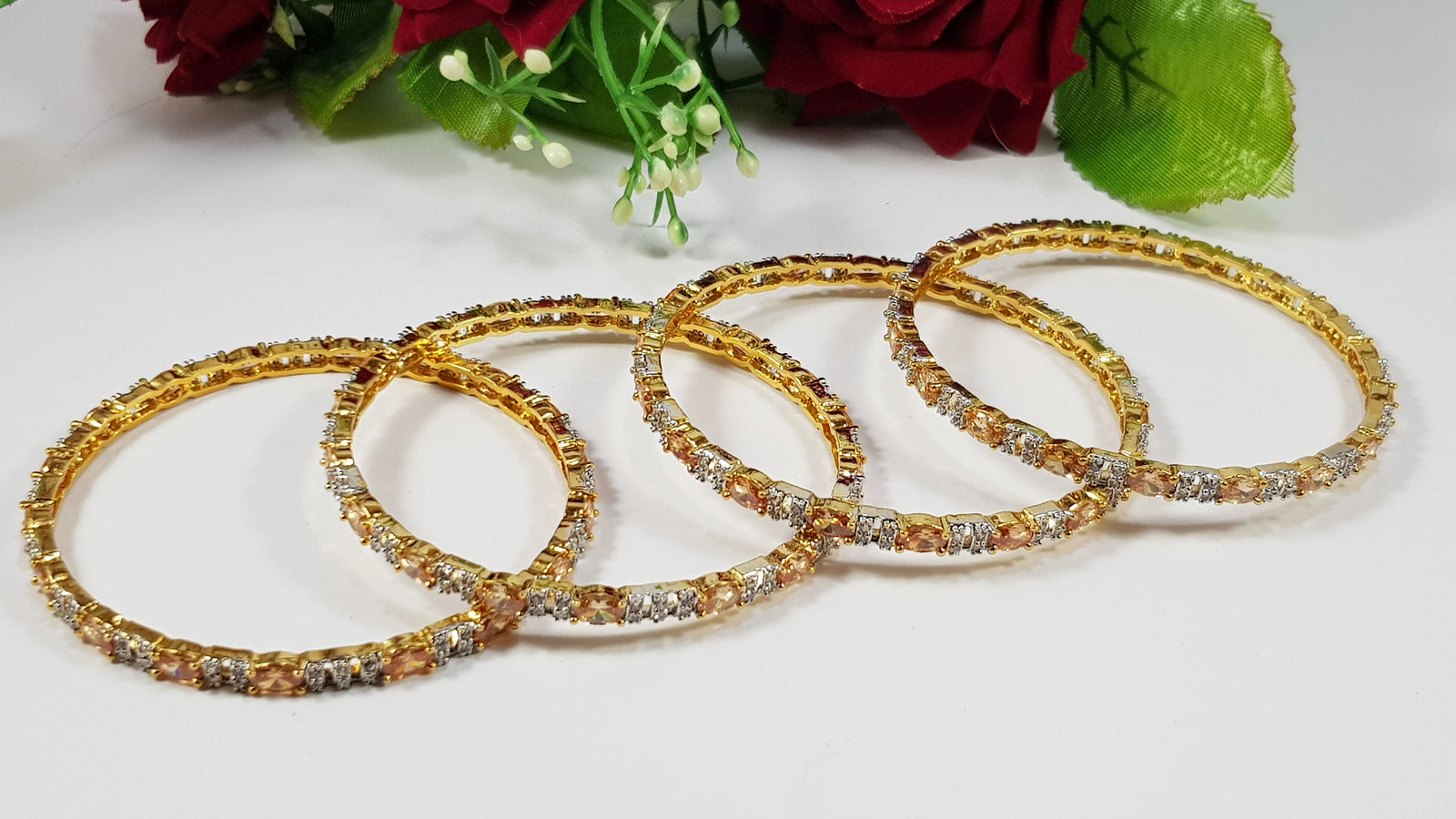 2 Color Zircon Bangles