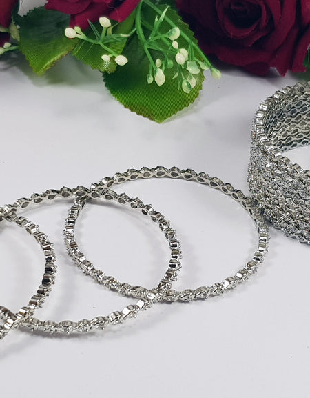 12 Pc Silver Bangles