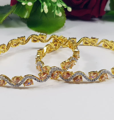 Pair Of Bangles - Champagne Color