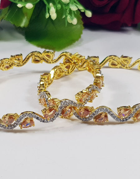 Pair Of Bangles - Champagne Color