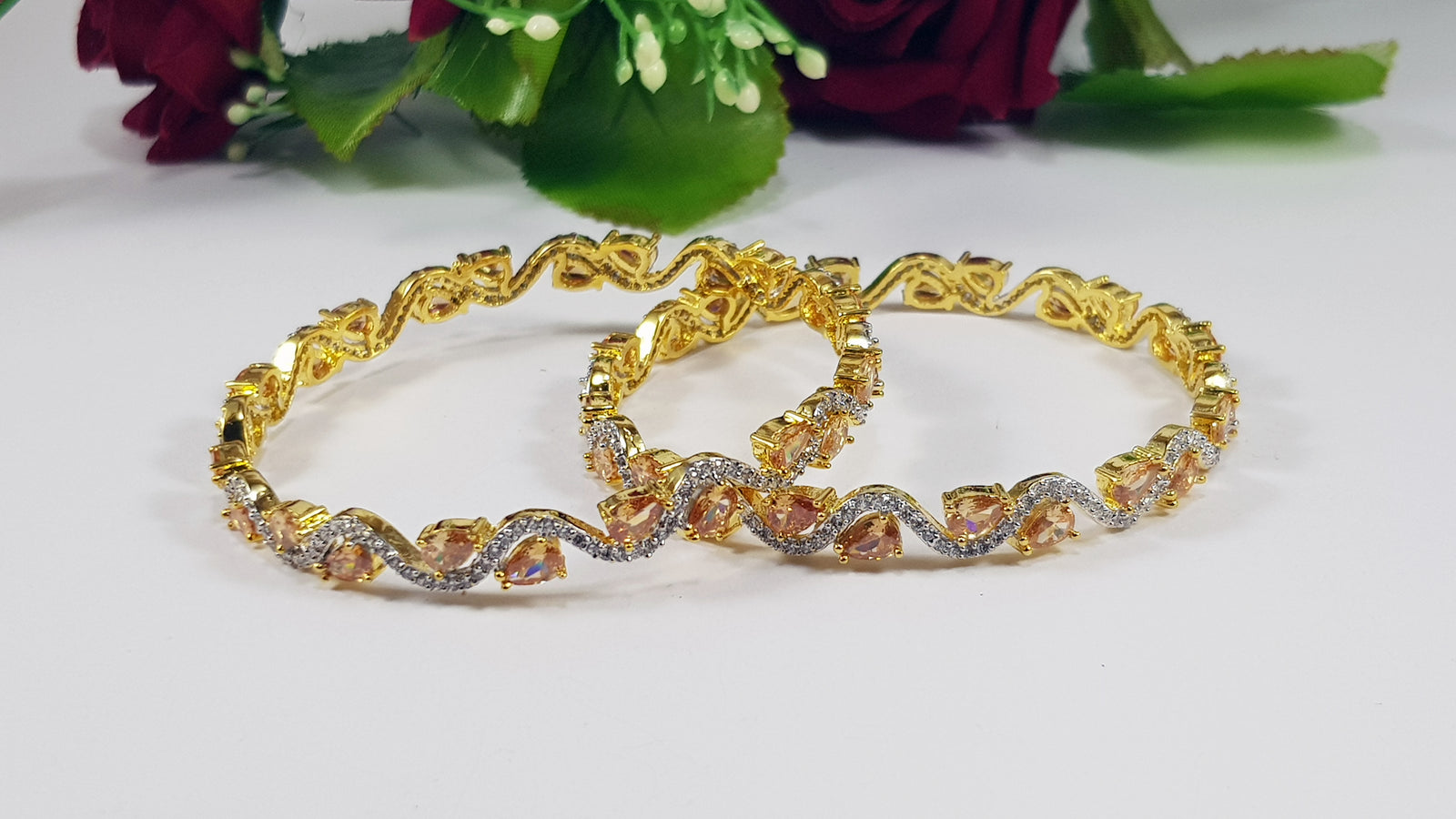 Pair Of Bangles - Champagne Color