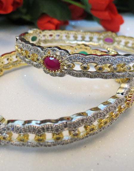 Openable Bangles Ruby/Emerald