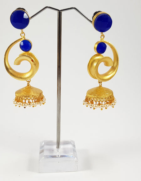 Blue Jhumki Tops