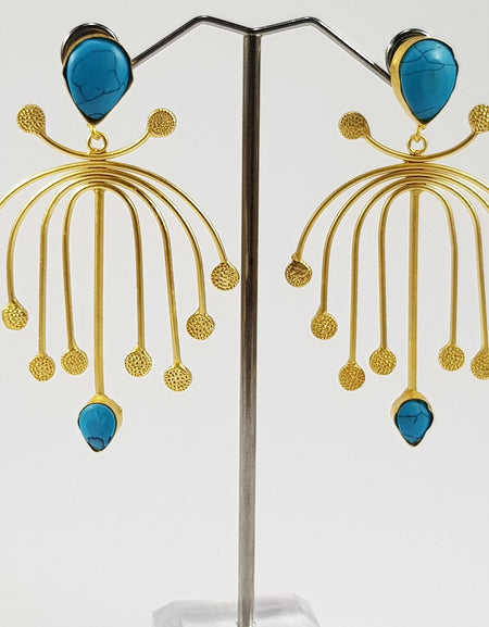 Ferozi Stone Earrings
