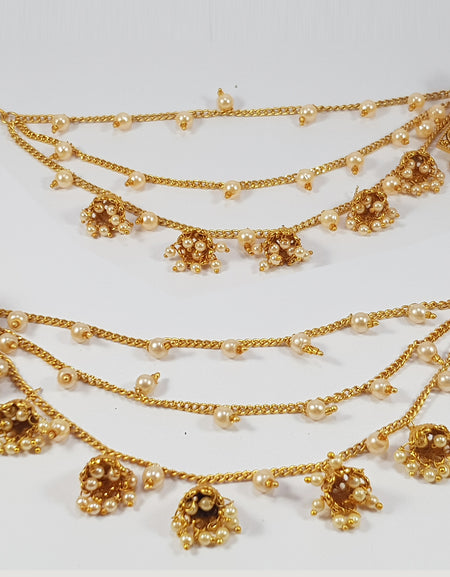 Indian Kundan Baahubali Earrings With Sahara