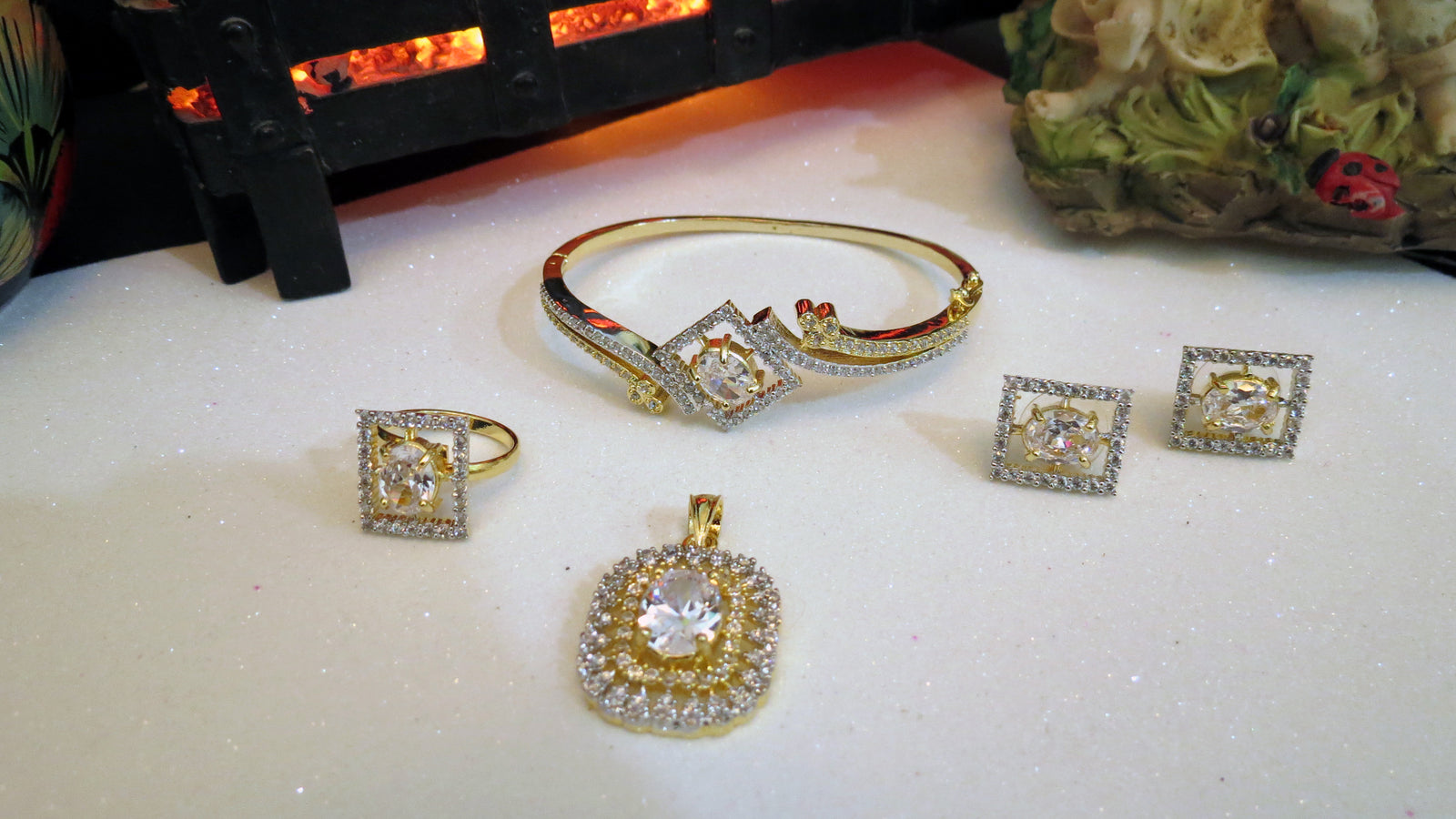 Square Shape Jewelry Set