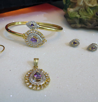 Purple Jewelry Set