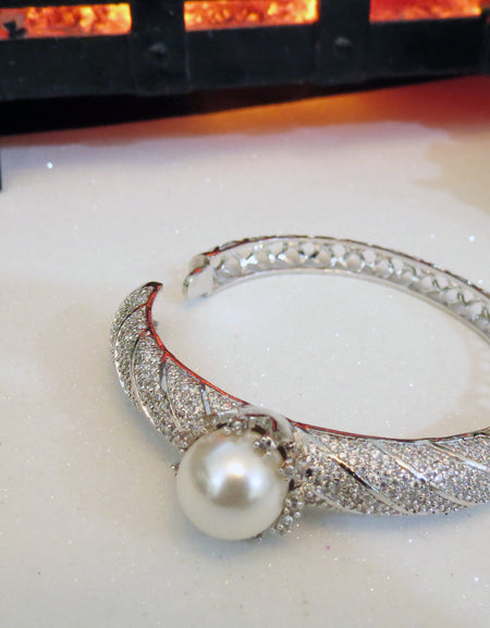 Silver Bracelet With Pearl