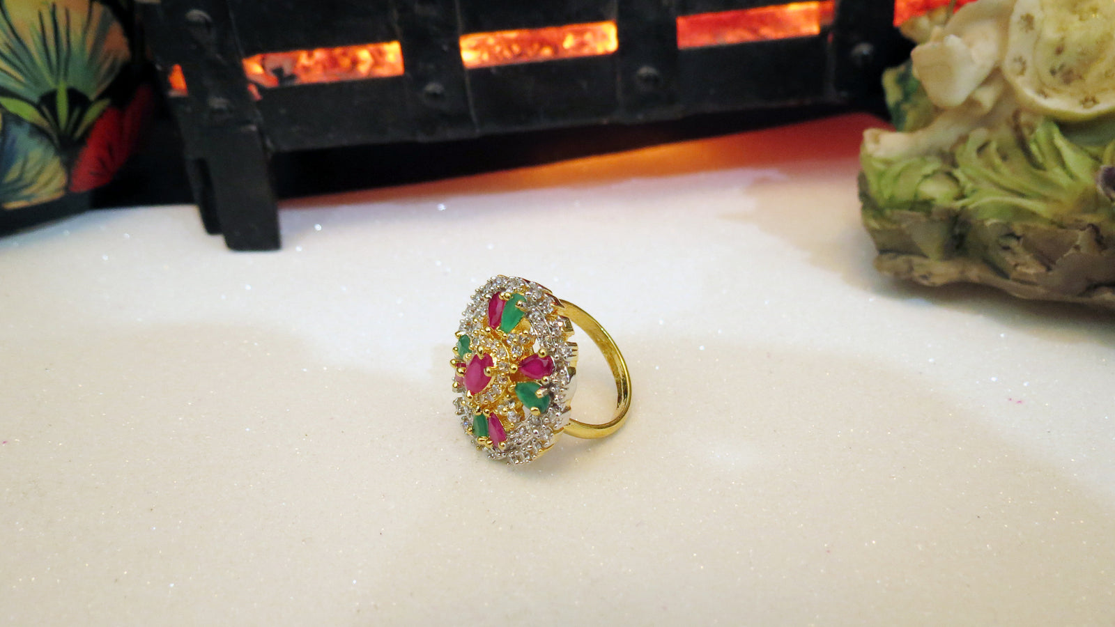 Color Stones Ladies Ring