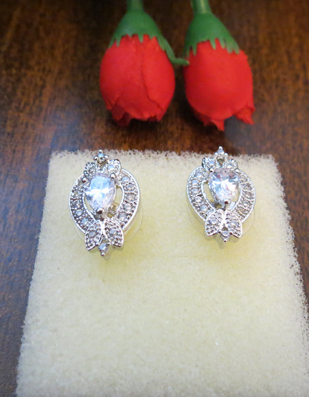 Silver Tops with Zircon