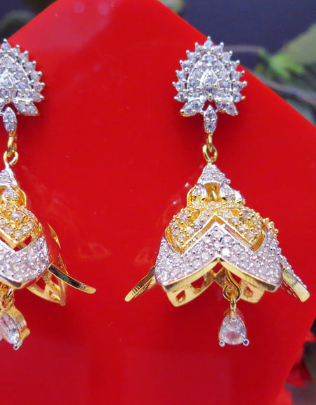 Jhumka Style Earings With Zircon