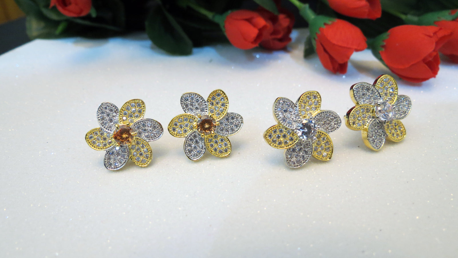 Gold Plated Tops / Earings