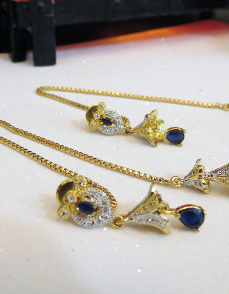 Blue Earings with Sahara