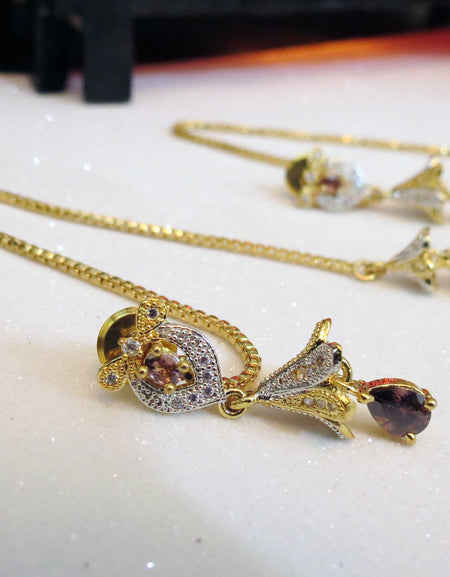 Purple Earings with Sahara